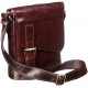 Кожаная коричневая фирменная мужская сумка на плечо TONY BELLUCCI - 5164-896