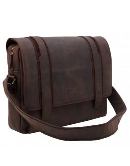 Кожаная коричневая винтажная мужская сумка на плечо TONY BELLUCCI - 5192-04