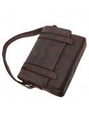 Фотография Кожаная коричневая винтажная мужская сумка на плечо TONY BELLUCCI - 5192-04