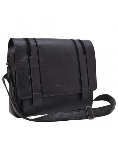 Фотография Кожаная черная мужская сумка на плечо TONY BELLUCCI - 5192-101