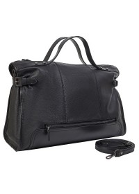 Черная кожаная дорожная фирменная сумка TONY BELLUCCI - 5205-101