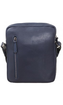 Синяя мужская кожаная сумка на плечо TONY BELLUCCI 5214-09