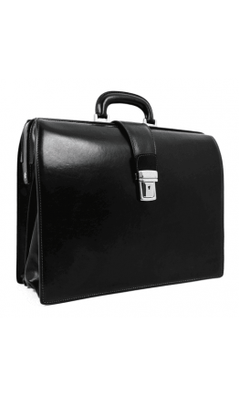 Черный кожаный мужской портфель The Firm Time Resistance 5216501 black