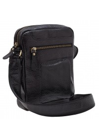 Черная мужская сумка на плечо из натуральной кожи TONY BELLUCCI - 5225-893