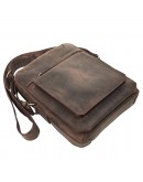 Фотография Коричневая мужская сумка на плечо из натуральной винтажной кожи TONY BELLUCCI - 5227-06