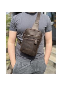 Мужская винтажная сумка на плечо - слинг Newery N6896KC