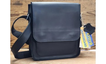 Черная удобная мужская сумка на плечо 7112-SGE