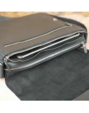 Фотография Черная горизонтальная кожаная винтажная сумка на плечо 5582260-SGE