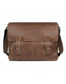 Фотография Мега модная и винтажная кожаная сумка на плечо 76002LR