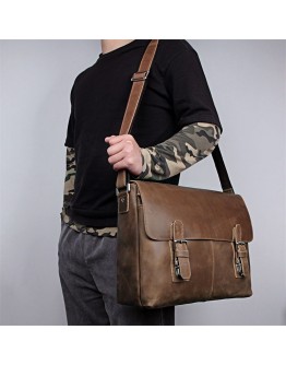 Мега модная и винтажная кожаная сумка на плечо 76002LR