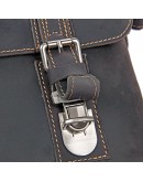Фотография Темно-коричневая удобная сумка мужская на плечо 76002J