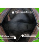 Фотография Классическая горизонтальная кожаная сумка на плечо 76035