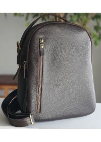 Коричневый женский рюкзак из науральной зернистой кожи 62992202W-SGE