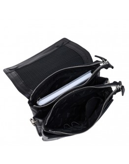 Кожаная черная мужская сумка на плечо Desisan - 653-101