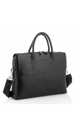 Кожаная черная мужская сумка Marco Coverna 6827-3