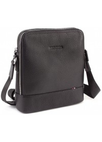 Черная кожаная мужская сумка на плечо Marco Coverna MC 6952-1 Black
