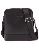 Фотография Черная кожаная мужская сумка на плечо Marco Coverna MC 6952-1 Black