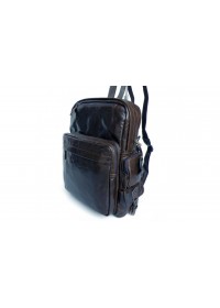 Красивый практичный модный кожаный  рюкзак 77007 коричневый