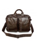Фотография Мега вместительная качественная сумка-рюкзак из кожи 77014