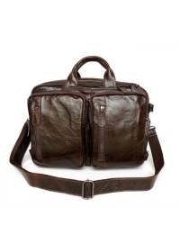 Мега вместительная качественная сумка-рюкзак из кожи 77014