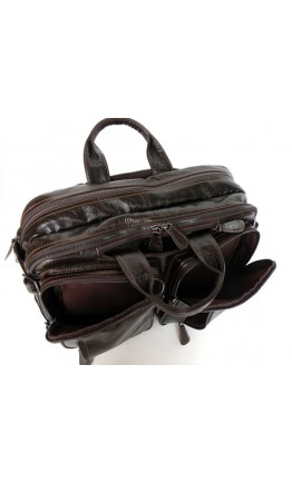 Кожаный портфель-рюкзак трансформер 77014Q-2