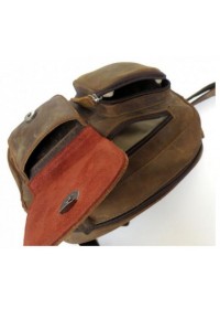 Винтажная брутальная мужская сумка из лошадиной кожи 77015