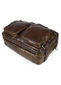 Удобная коричневая сумка-рюкзак на каждый день 77026C