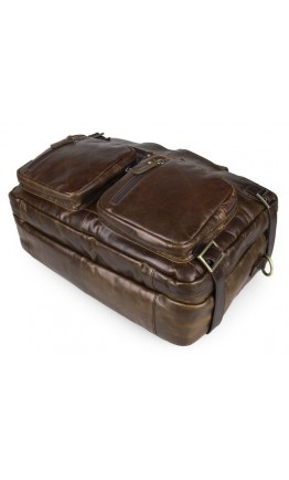Удобная коричневая сумка-рюкзак на каждый день 77026C