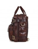 Фотография Универсальный кожаный вместительный портфель-рюкзак 77026Q