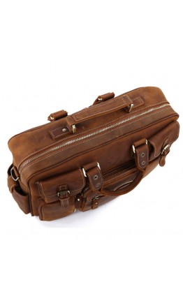 Безупречная стильная мужская сумка коричневого цвета 77028C1