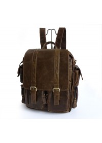 Компактный коричневый мужской стильный рюкзак 77038
