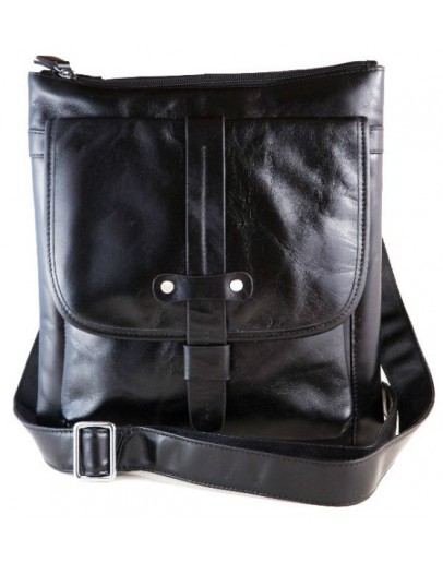 Фотография Черная модная кожаная мужская сумка на плечо, лидер продаж 77045A
