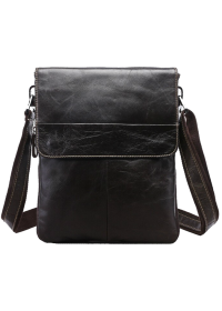 Стильная темно-коричневая сумка на плечо 70051