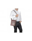Фотография Мужская коричневая сумка на плечо Tiding Bag 7055B-221