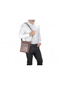 Мужская коричневая сумка на плечо Tiding Bag 7055B-221