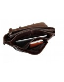 Фотография Вместительная коричневая кожаная сумка на плечо 77070R