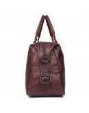 Фотография Кожаная большая мужская сумка бордово-коричневого цвета 77071lc
