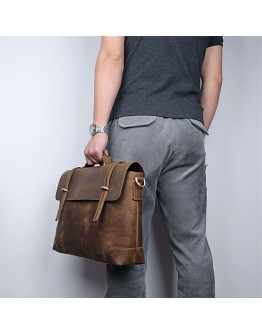 Стильный и прочный винтажный кожаный портфель 77082R