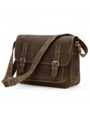 Фотография Вместительная коричневая мужская сумка ежедневная 77089b