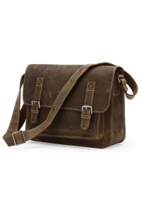 Вместительная коричневая мужская сумка ежедневная 77089b