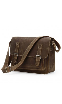 Вместительная коричневая мужская сумка ежедневная 77089b