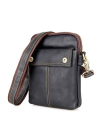 Черная мужская сумка на плечо среднего размера 71002a