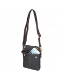 Фотография Черная мужская сумка на плечо среднего размера 71002a