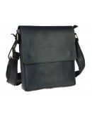 Фотография Кожаная черная мужская классическая сумка на плечо 710240-SKE