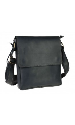 Кожаная черная мужская классическая сумка на плечо 710240-SKE