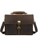 Фотография Кожаный мужской портфель коричневого цвета 710315