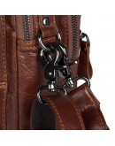 Фотография Мужская сумка кожаная на плечо, коричневый цвет 71032c
