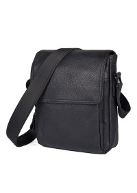 Черная мужская сумка на плечо, кожаная  71033a