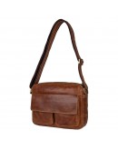 Фотография Мужская коричневая горизонтальная сумка на плечо 71039B