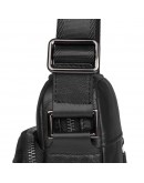 Фотография Черная мужская кожаная сумка на плечо 71040a
